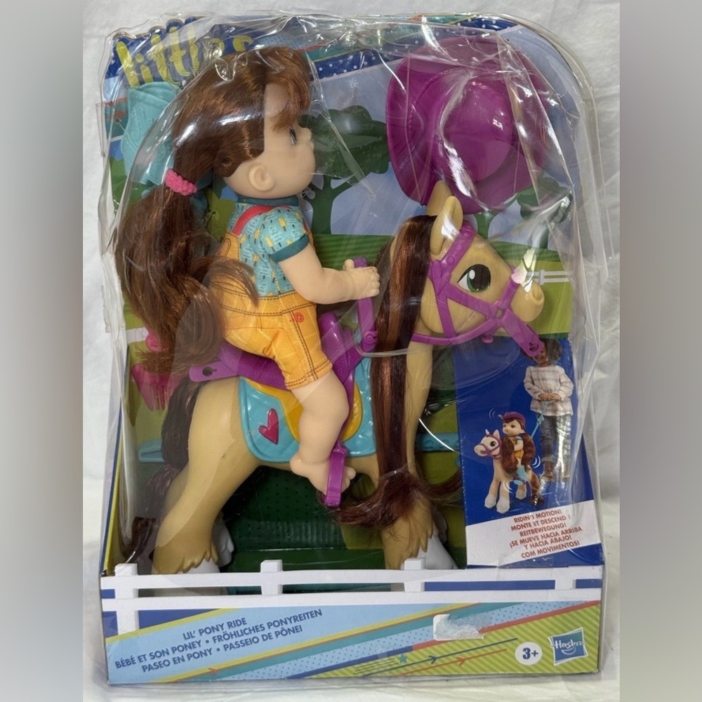 Littles by Baby Alive LIL' PONY RIDE Mandy Cowgirl Doll with Horse RARE NEW